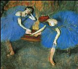 Two Dancers in Blue by Edgar Degas